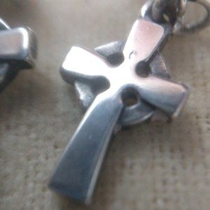 RARE James Avery : Cross Earrings 925 Sterling Silver